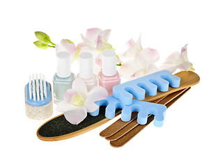 Image showing Pedicure accessories and tools