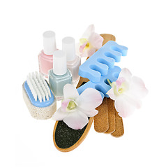 Image showing Pedicure accessories and tools