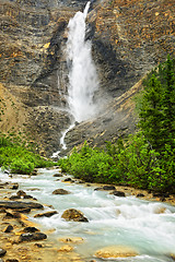 Image showing Takakkaw Falls waterfall in Yoho National Park, Canada