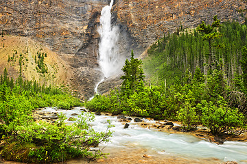 Image showing Takakkaw Falls waterfall in Yoho National Park, Canada