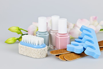 Image showing Pedicure accessories and tools