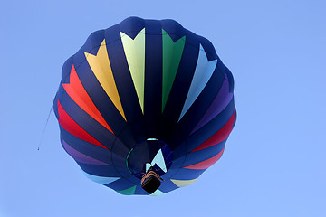 Image showing hot air balloon in rainbow colors