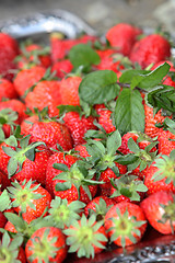 Image showing Close-up of strawberries