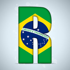 Image showing Brazil Flag Brazilian Alphabet Letters Words