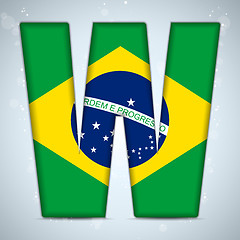 Image showing Brazil Flag Brazilian Alphabet Letters Words