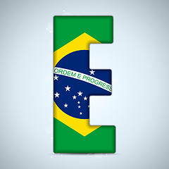 Image showing Brazil Flag Brazilian Alphabet Letters Words