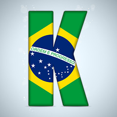 Image showing Brazil Flag Brazilian Alphabet Letters Words