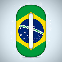 Image showing Brazil Flag Brazilian Alphabet Letters Words