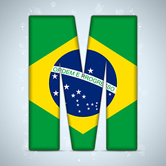 Image showing Brazil Flag Brazilian Alphabet Letters Words