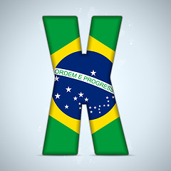 Image showing Brazil Flag Brazilian Alphabet Letters Words