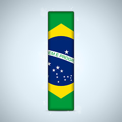 Image showing Brazil Flag Brazilian Alphabet Letters Words