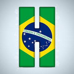 Image showing Brazil Flag Brazilian Alphabet Letters Words