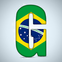 Image showing Brazil Flag Brazilian Alphabet Letters Words