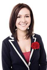 Image showing Cheerful young fashion woman portrait