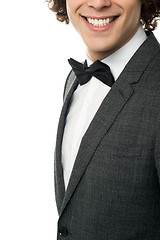 Image showing Groom in pose against white background