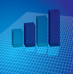 Image showing graph grid blue