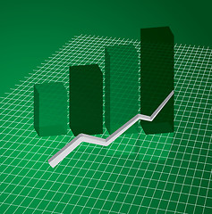 Image showing graph grid green