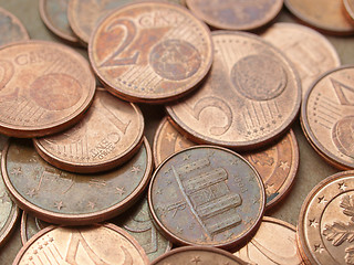 Image showing Euro coins background