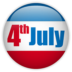 Image showing United States Independence Day Button