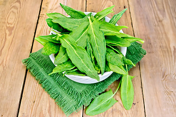 Image showing Sorrel in a white bowl