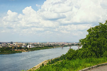 Image showing View of the river and the city