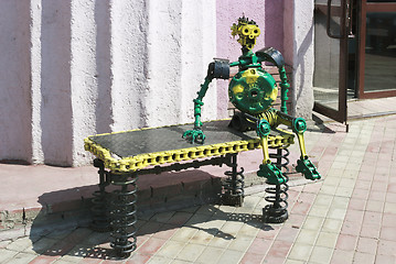 Image showing Sculpture from old car parts