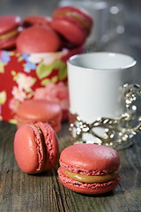 Image showing Tea with almond pastries.