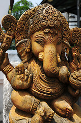 Image showing Ancient  sculpture of Indian god Lord Ganesh, god of luck and prosperity