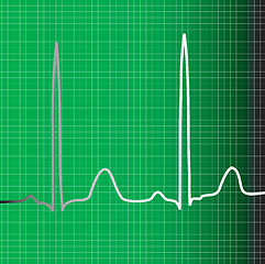 Image showing green ecg