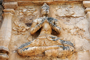 Image showing Ancient wat ruins in Chiang Mai,Thailand