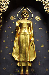 Image showing Ancient golden Buddha statue