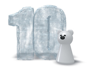 Image showing frozen ten and polar bear