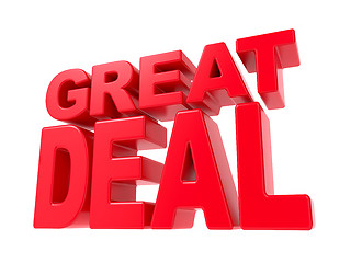 Image showing Great Deal - Red 3D Text.