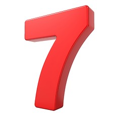 Image showing Red 3D Number.