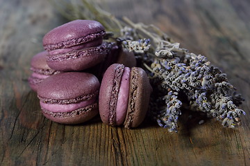 Image showing Lavender macaroons.