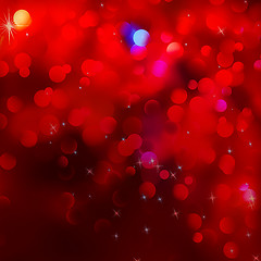 Image showing Background, red magic lights, bokeh. EPS 10