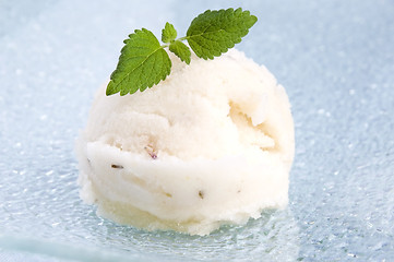 Image showing lemon sorbet with lavender