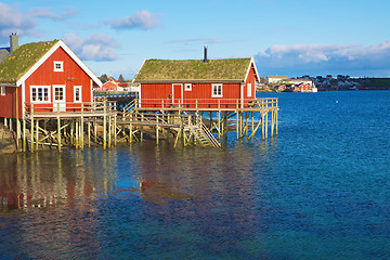 Image showing Norwegian fishing houses