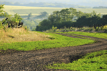 Image showing Country road curve