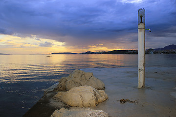 Image showing Sea sunset over Split, Croatia