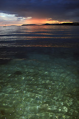 Image showing Sea sunset over Split, Croatia