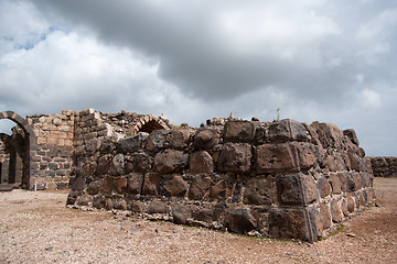 Image showing Belvoir castle ruins in Galilee