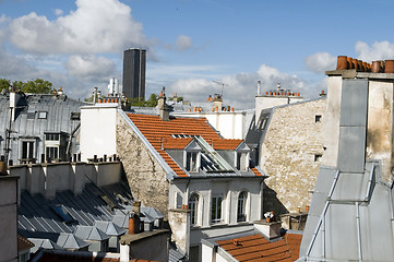 Image showing rooftops of Paris France Europe tallest office building Montparn