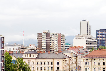 Image showing rooftop view of office buildings apartments condos business  Lju