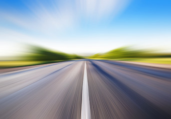 Image showing motion blur on road 
