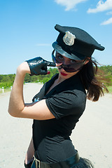 Image showing Sexy police woman