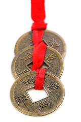 Image showing Three Chinese coins.