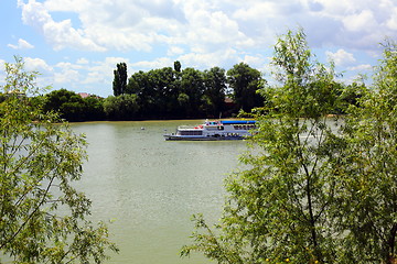 Image showing Pleasure boat on the river.