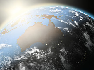 Image showing Sunrise over Australia