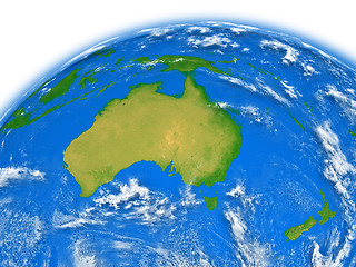 Image showing Australia on Earth